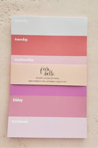 colorblock undated weekly planner notepad