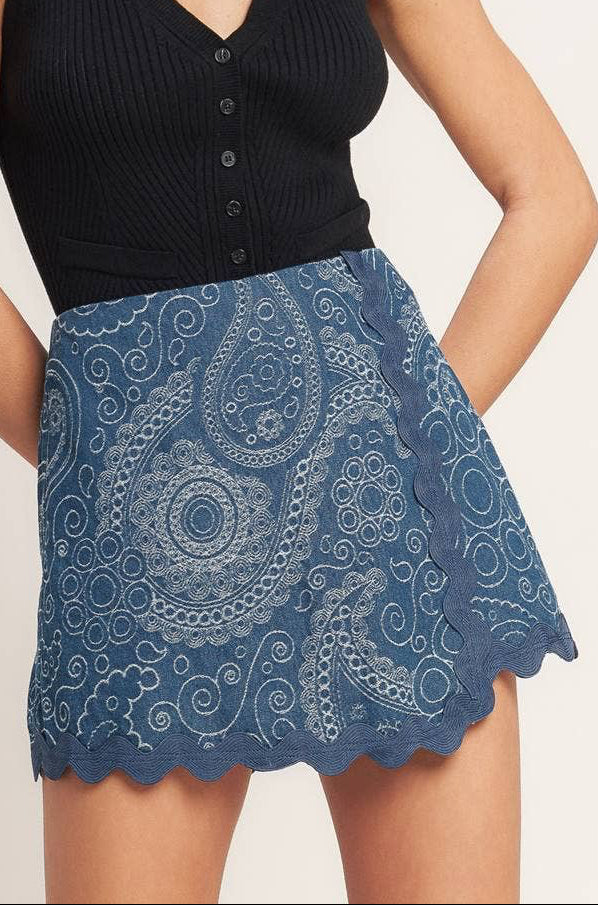 kora skort - indigo
