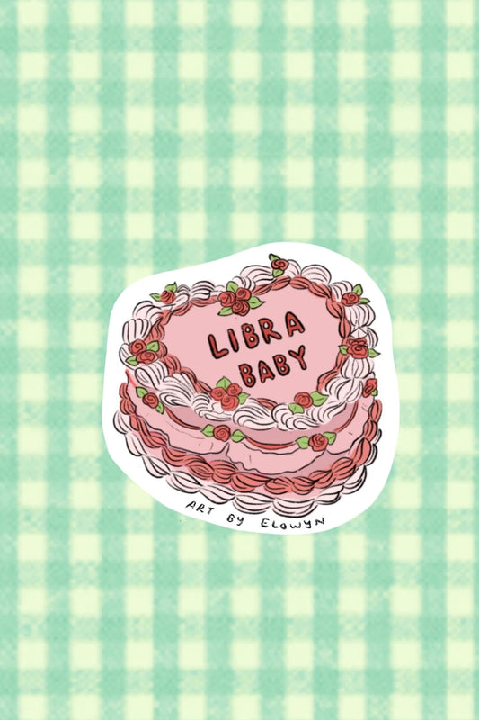 zodiac cake sticker - libra