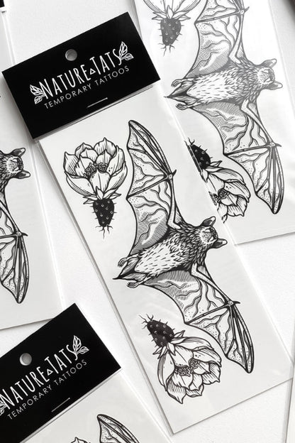 free-tailed bat temporary tattoo