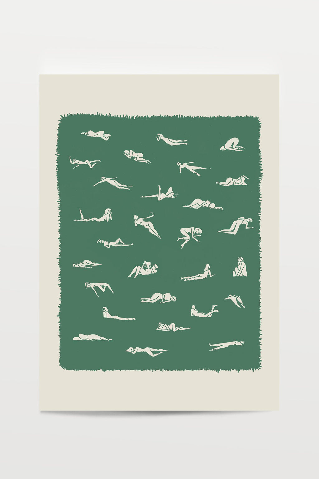 ways to lay in the grass art print