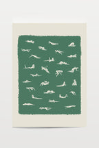 ways to lay in the grass art print