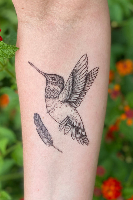 hummingbird temporary tattoo