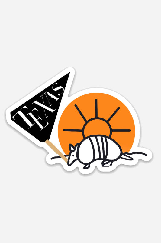 texas armadillo sticker