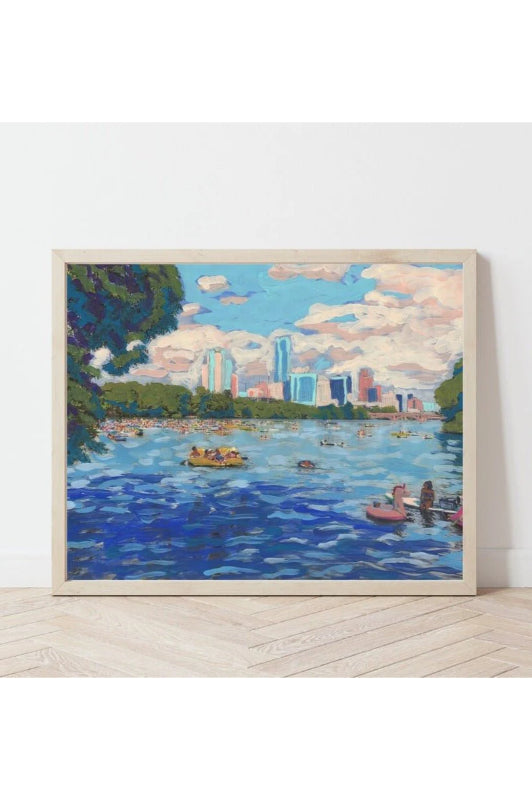 lady bird lake austin print | el baker