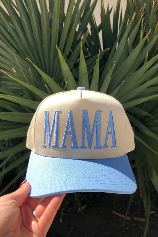 two tone hat - mama blue