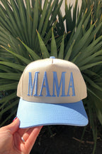 two tone hat - mama blue