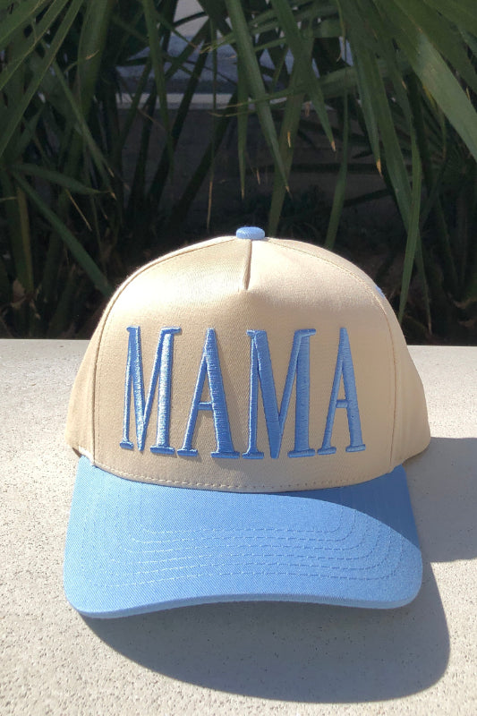 two tone hat - mama blue