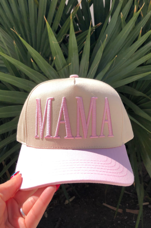 two tone hat - mama pink