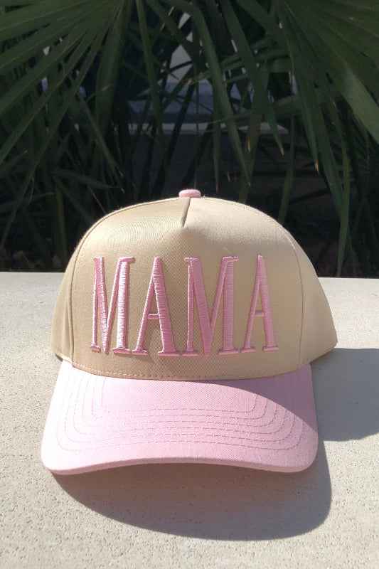 two tone hat - mama pink