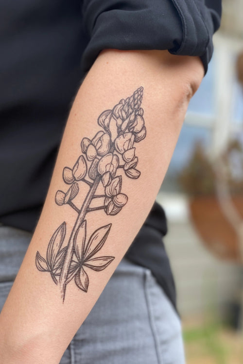 bluebonnet temporary tattoo