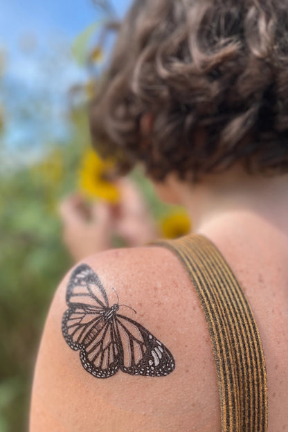 monarch butterfly temporary tattoo