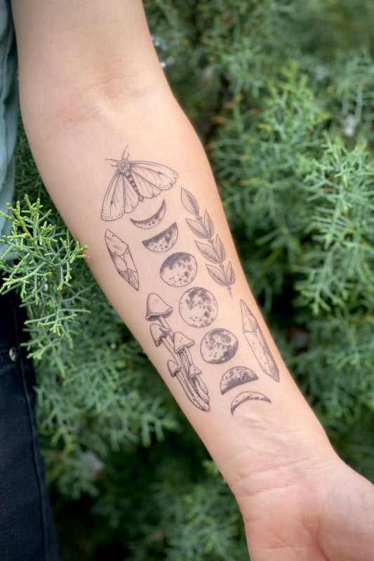moon magic temporary tattoo