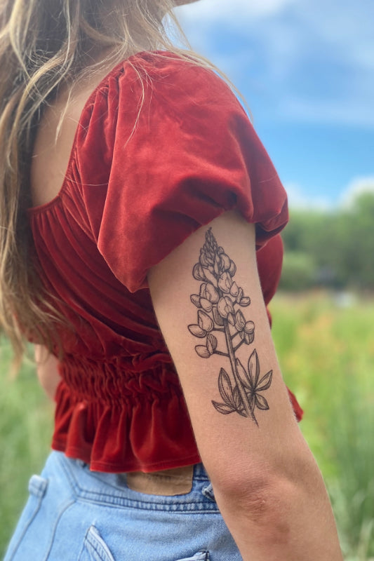 bluebonnet temporary tattoo