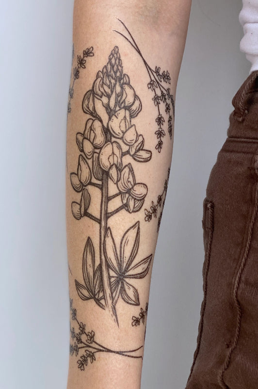 bluebonnet temporary tattoo