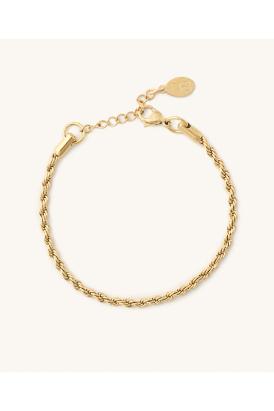 golden rope stainless steel bracelet