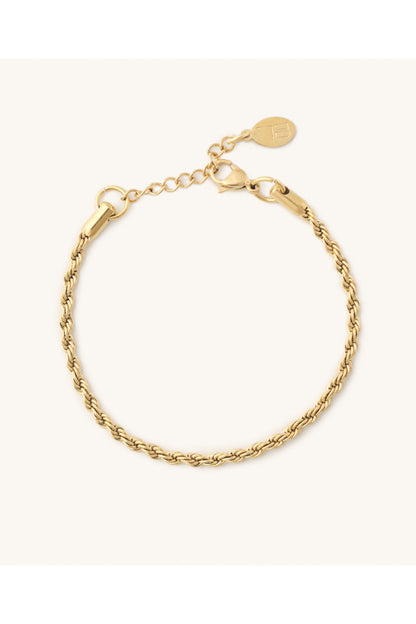 golden rope stainless steel bracelet