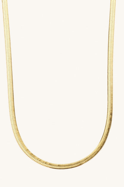 gold herringbone necklace 3MM