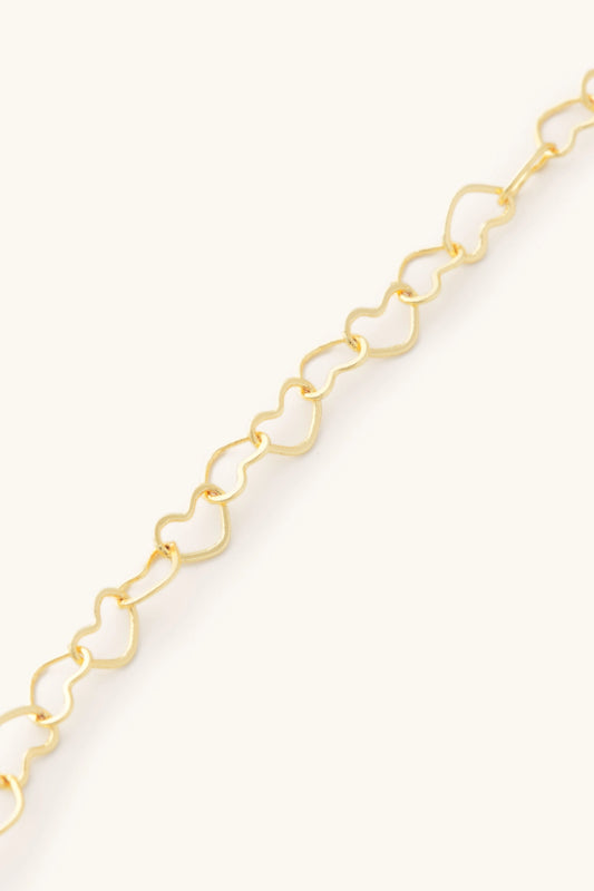lover gold heart chain bracelet