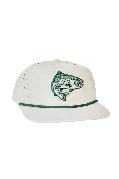 rainbow trout snapback hat - natural