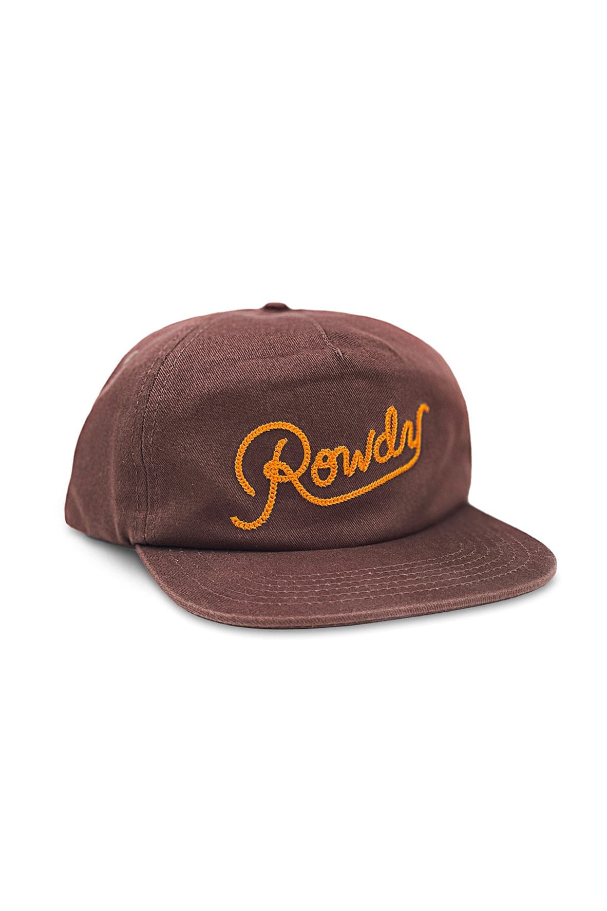 kids rowdy snapback hat - brown