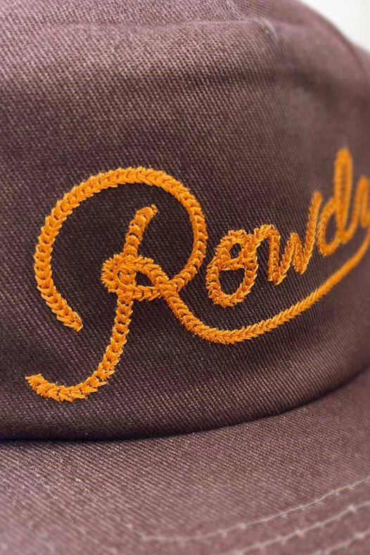 kids rowdy snapback hat - brown