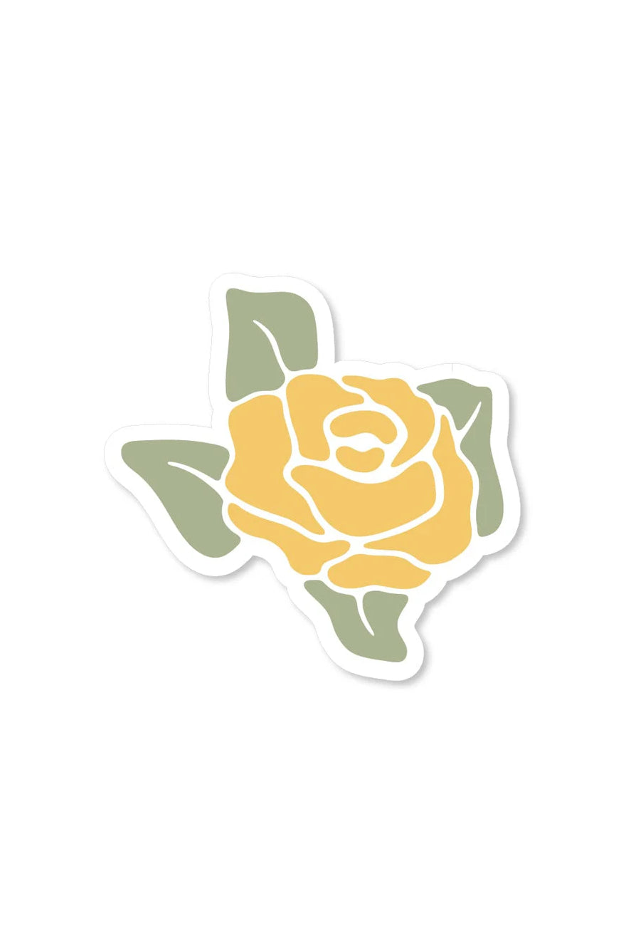 river road clothing co sticker - yellow rose