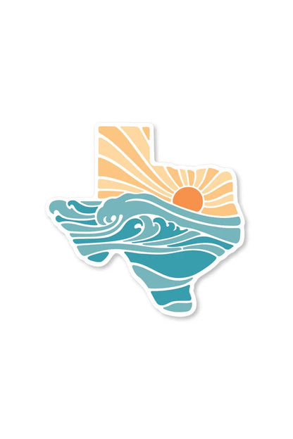 river road clothing co sticker - sunset tx