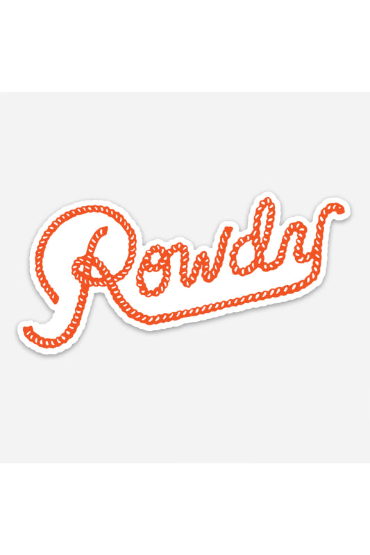 river road clothing co sticker - rowdy