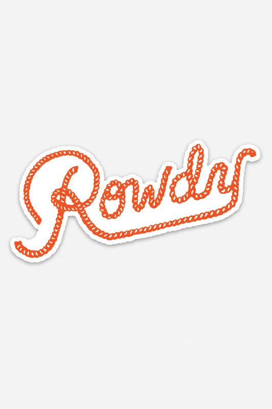 river road clothing co sticker - rowdy