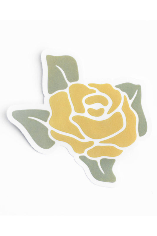 river road clothing co sticker - yellow rose