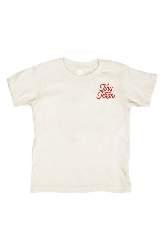 kid's tiny texan tee - cream