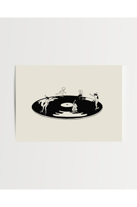 skate session on vinyl art print - 5x7