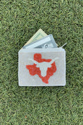 beaded pouch - texas silver