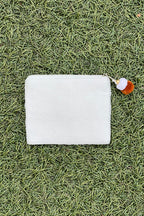 beaded pouch - texas white