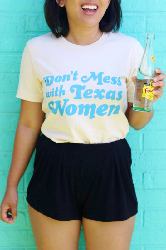 don't mess with texas women tee - cream
