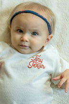 kid's onesie tiny texan - cream
