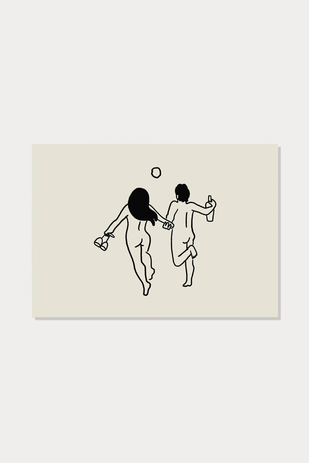 wine lovers art print - 5x7