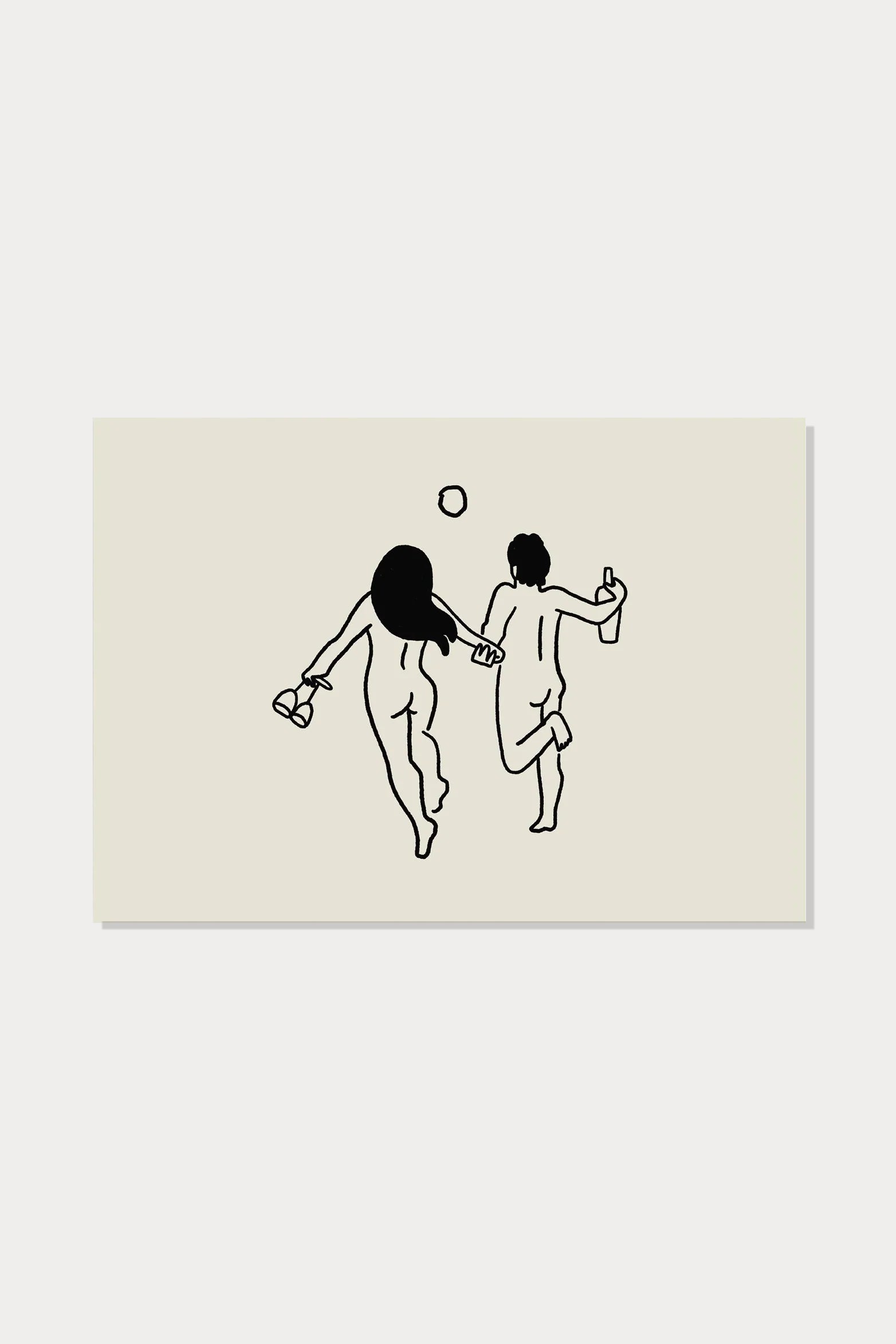 wine lovers art print - 5x7